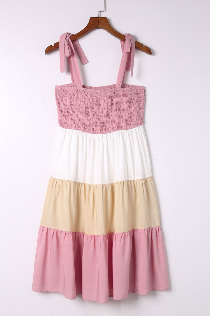 Richelle Smocked Color Block Sleeveless Mini Dress - Rebel Nomad