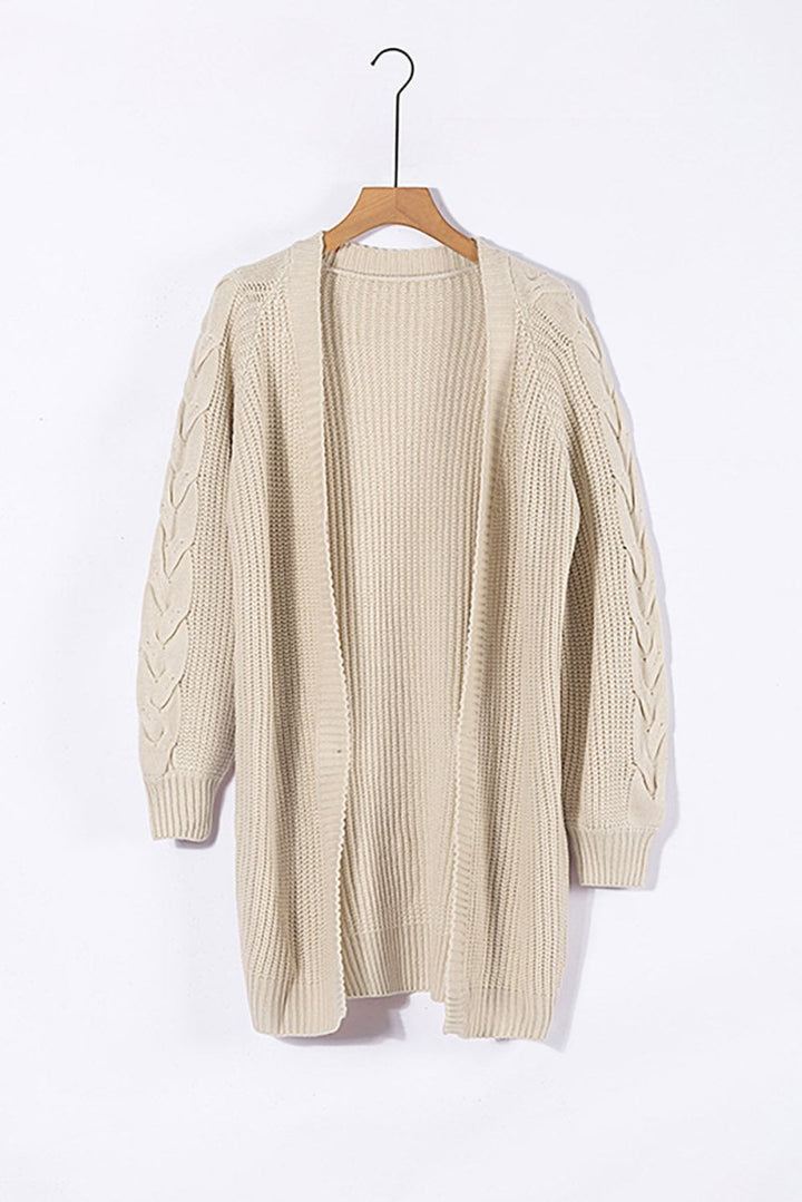 Rosaluna Open Front Cable Sleeve Long Cardigan - Rebel Nomad