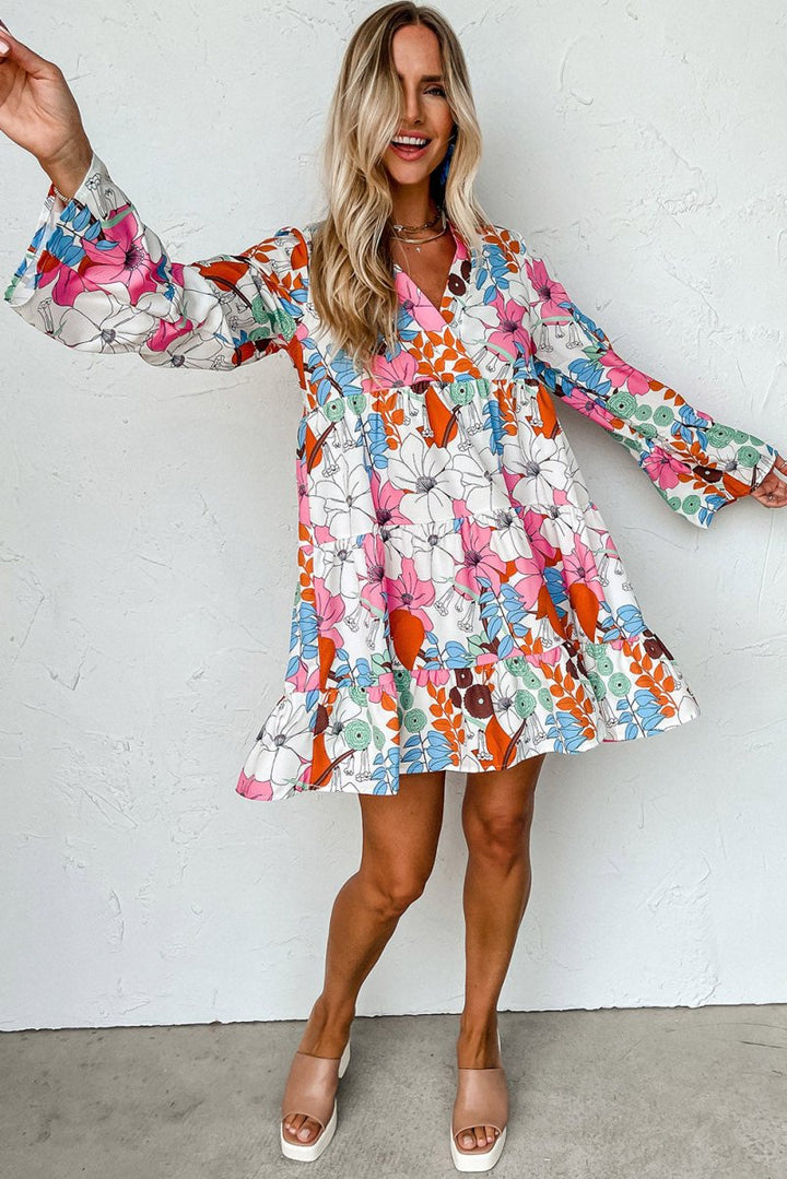 Rosella Floral Tiered Mini Dress - Rebel Nomad