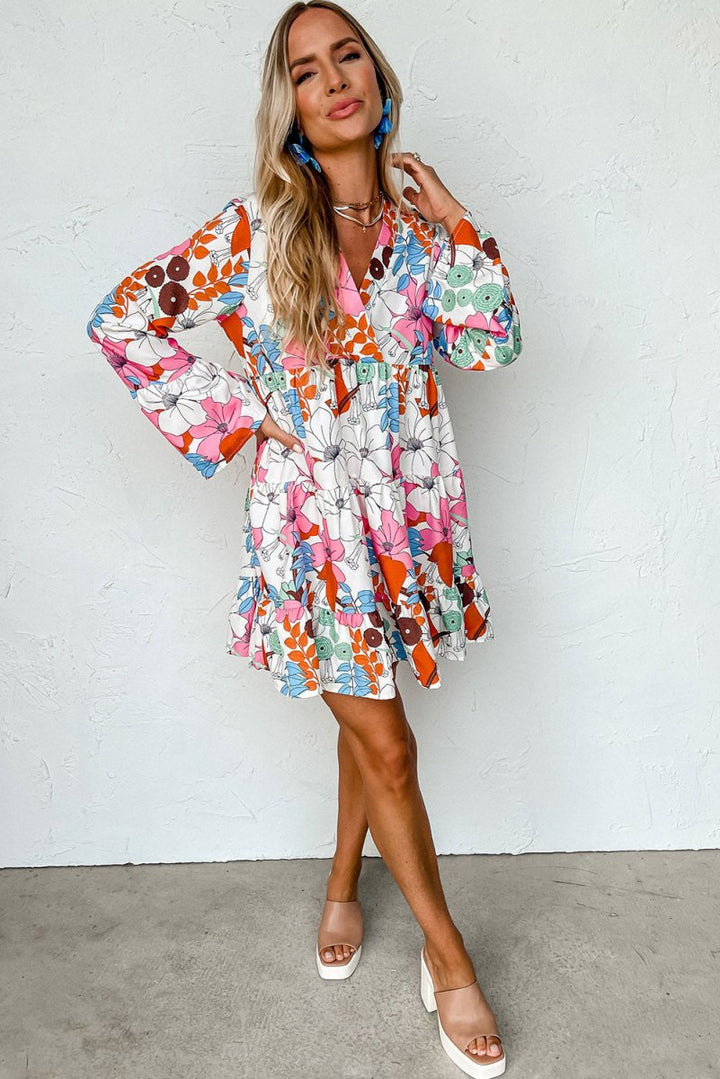 Rosella Floral Tiered Mini Dress - Rebel Nomad