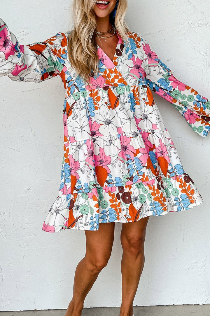 Rosella Floral Tiered Mini Dress - Rebel Nomad