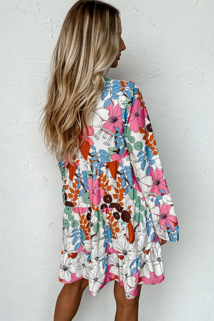 Rosella Floral Tiered Mini Dress - Rebel Nomad