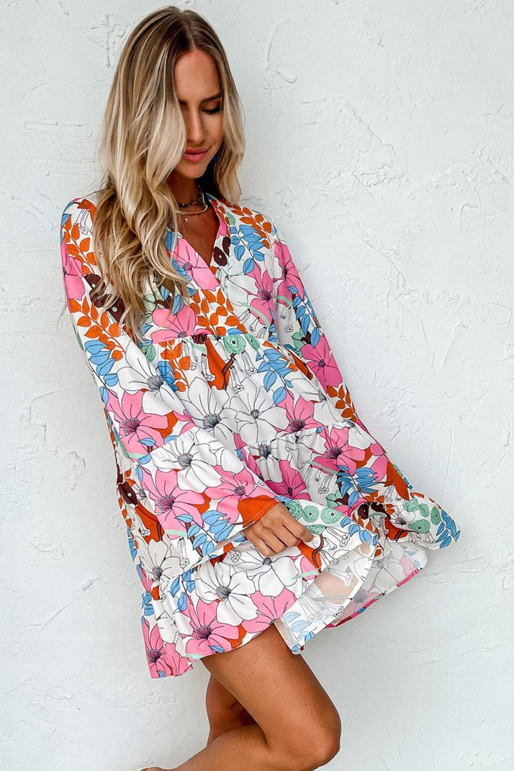 Rosella Floral Tiered Mini Dress - Rebel Nomad