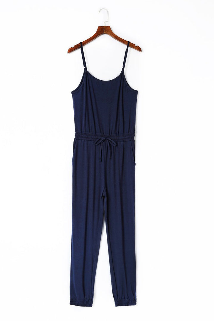 Sancia Drawstring Waist Spaghetti Straps Jumpsuit - Rebel Nomad