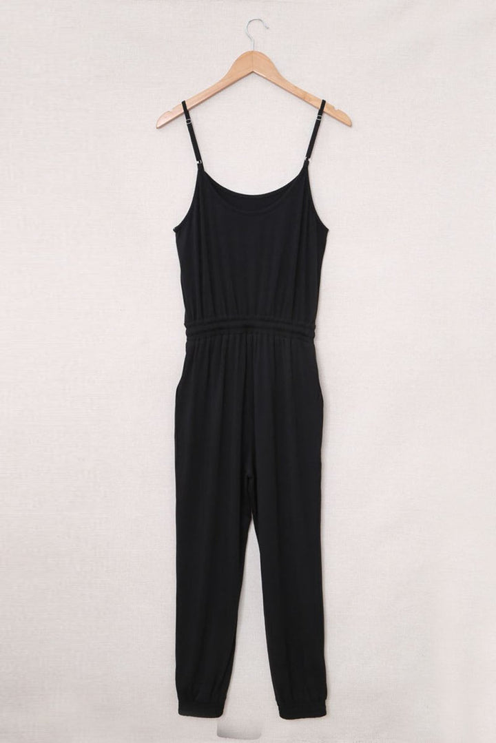 Sancia Drawstring Waist Spaghetti Straps Jumpsuit - Rebel Nomad