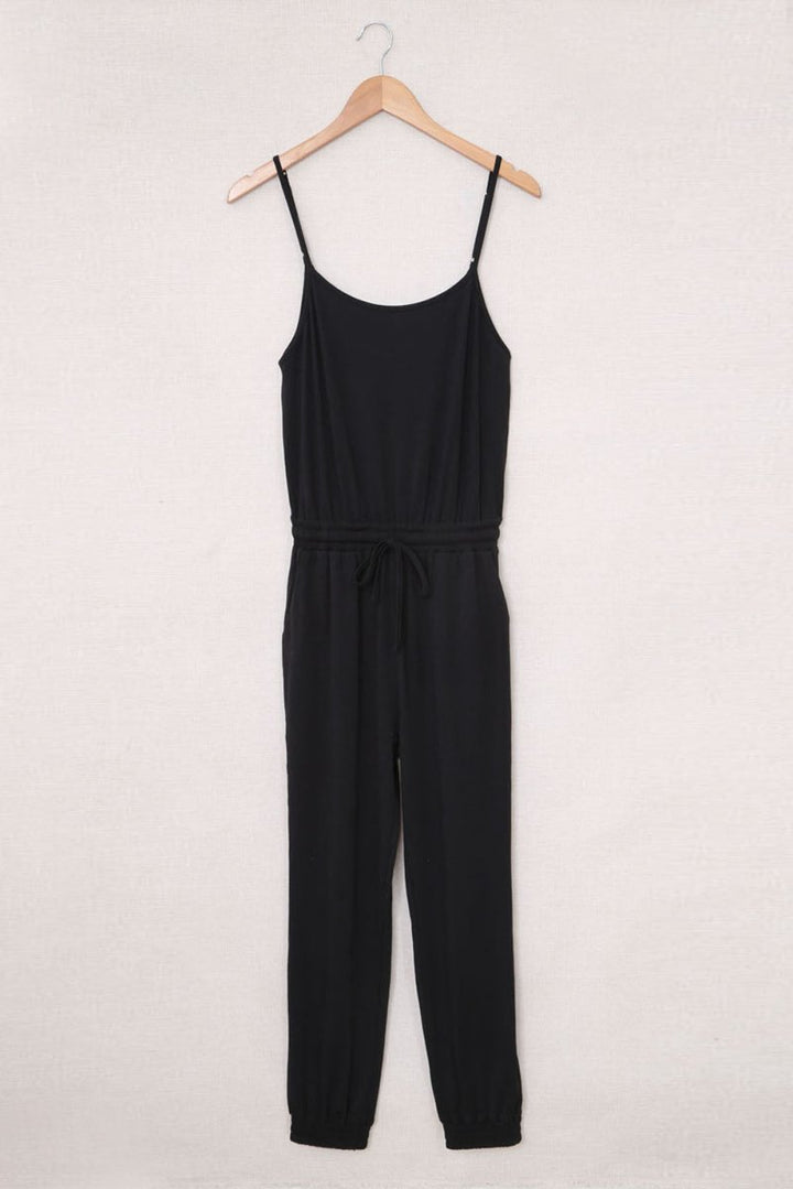 Sancia Drawstring Waist Spaghetti Straps Jumpsuit - Rebel Nomad