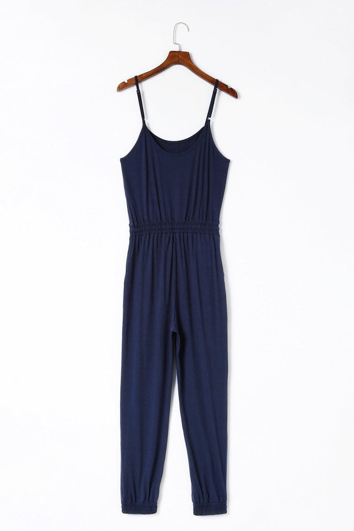 Sancia Drawstring Waist Spaghetti Straps Jumpsuit - Rebel Nomad