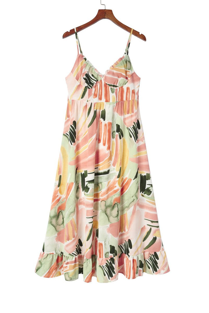 Savant Spaghetti Straps Graffti Print Long Dress - Rebel Nomad