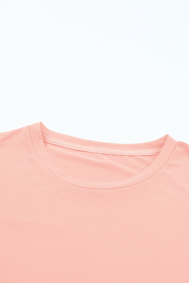 Selina Casual Plain Crew Neck Tee - Rebel Nomad