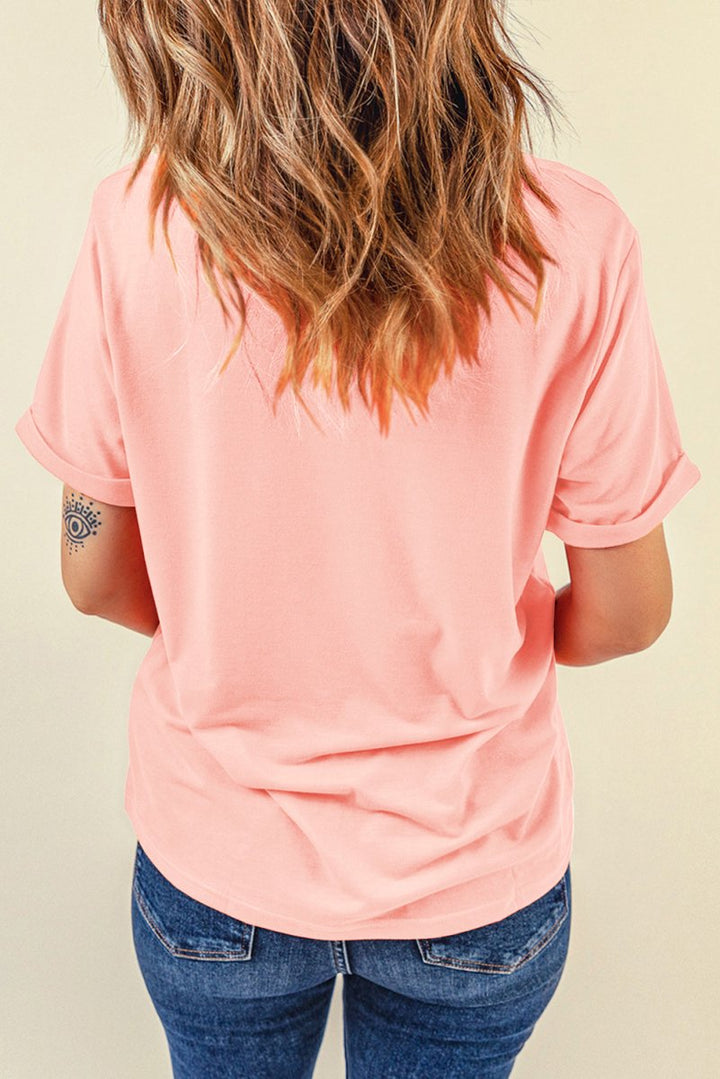 Selina Casual Plain Crew Neck Tee - Rebel Nomad