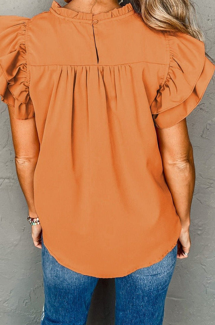 Shannan Smocked Ruffle Sleeve Blouse - Rebel Nomad