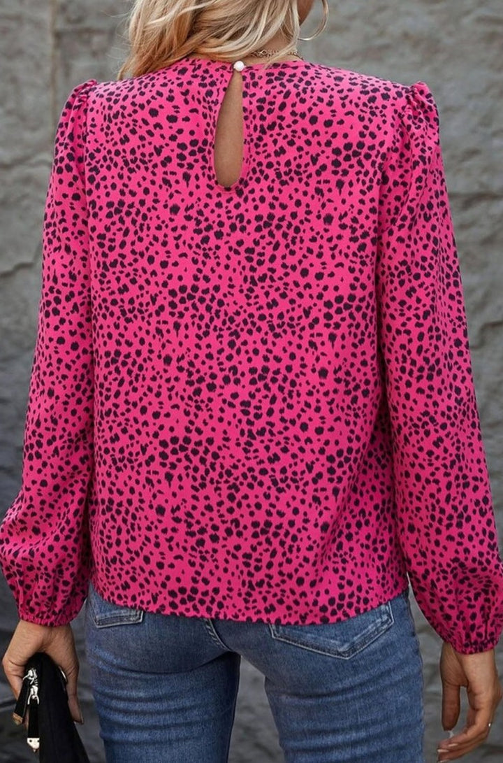 Solstice Leopard Print Pleated Blouse - Rebel Nomad