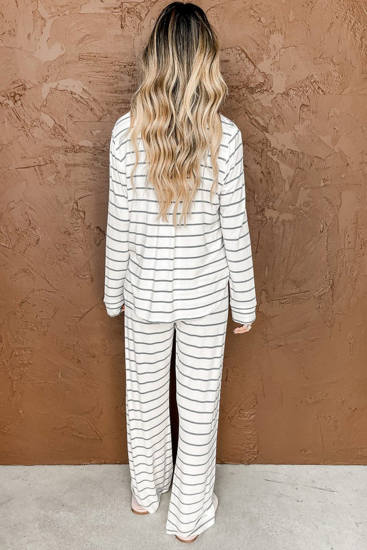 Stacy Striped Long Sleeve and Pants Pajamas Set - Rebel Nomad