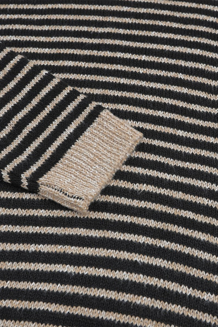 Stellaluna Striped Turtleneck Loose Sweater - Rebel Nomad