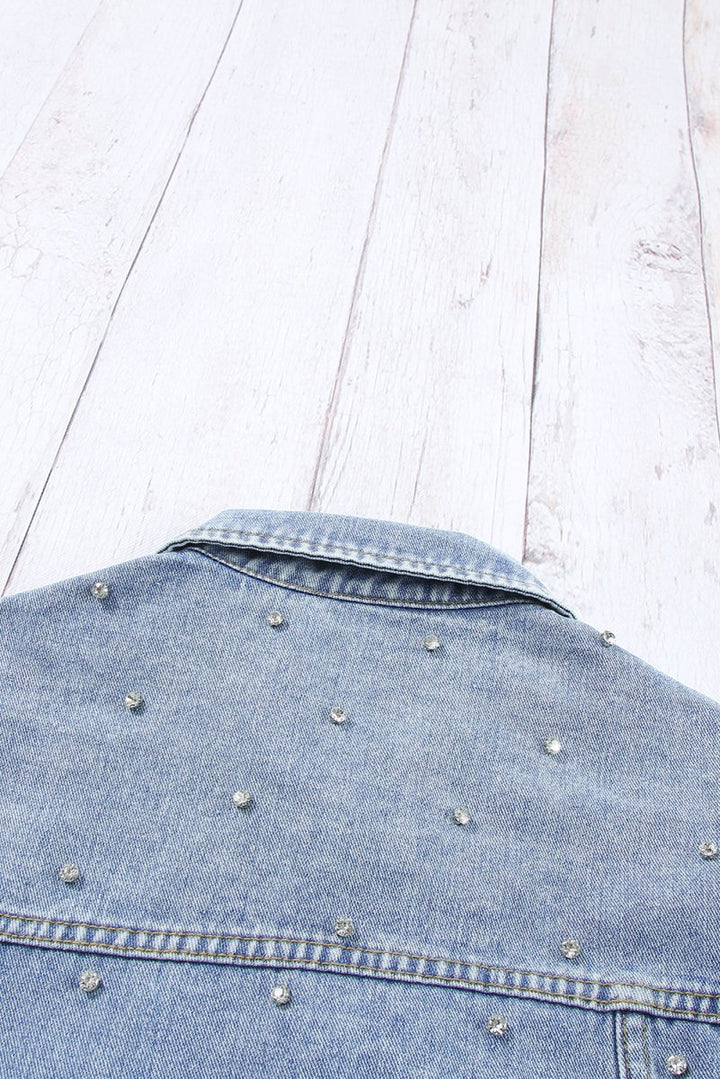 Ulla Rhinestones Studded Denim Jacket - Rebel Nomad