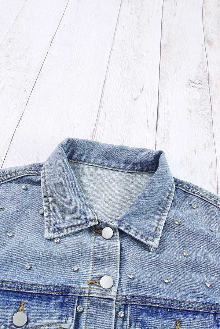 Ulla Rhinestones Studded Denim Jacket - Rebel Nomad