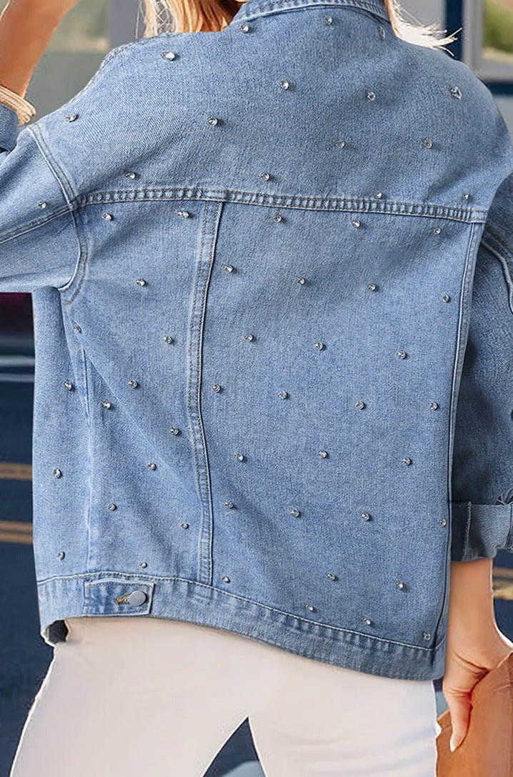 Ulla Rhinestones Studded Denim Jacket - Rebel Nomad