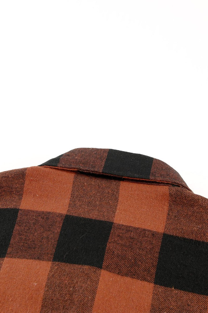 Umayma Turn-down Collar Plaid Shirt Coat - Rebel Nomad