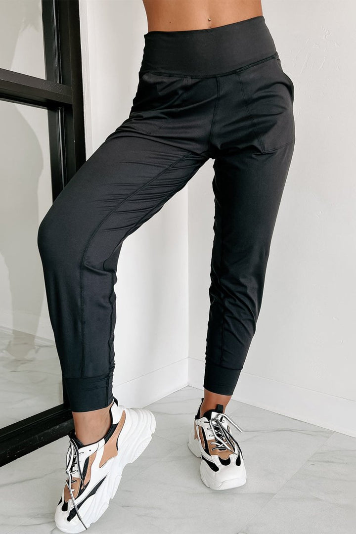 Vinnie Exposed Seam High Waist Pocketed Joggers - Rebel Nomad