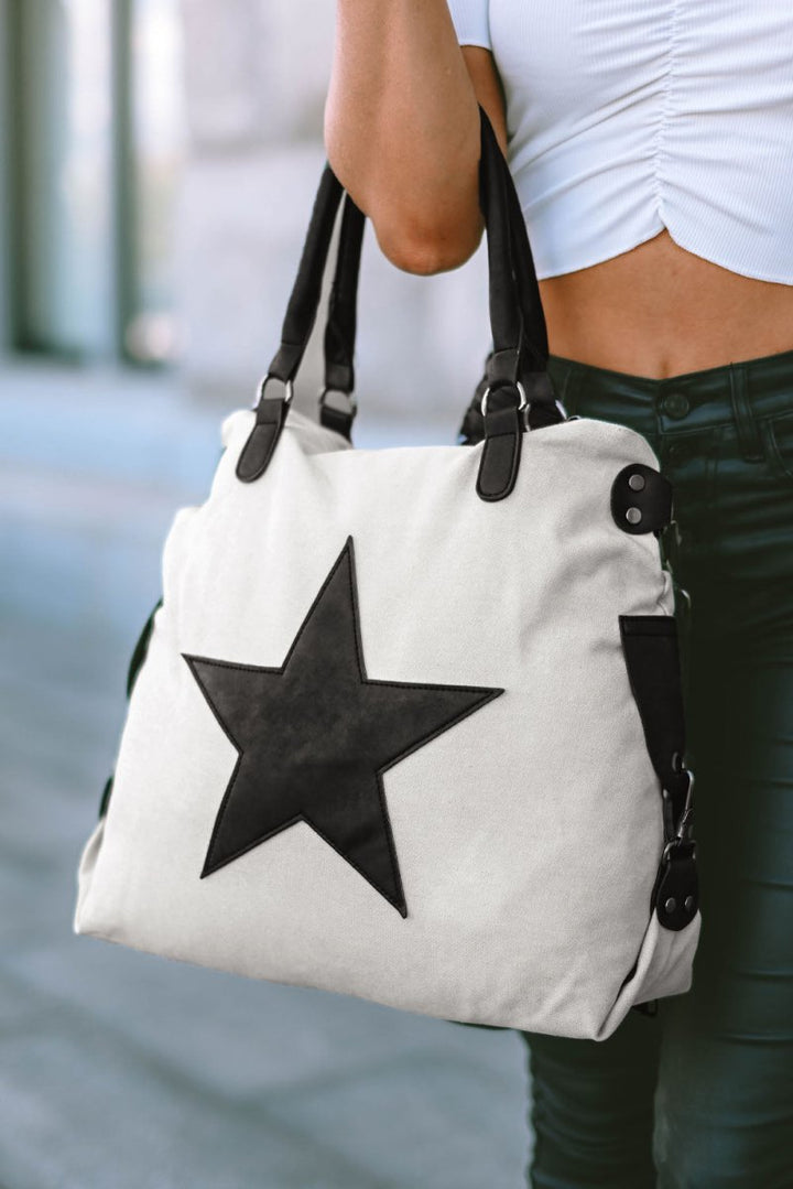 Violette Casual Five-pointed Star Canvas Tote Bag - Rebel Nomad