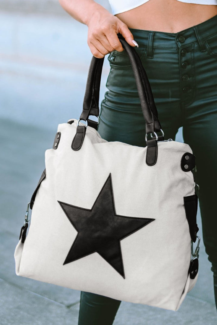 Violette Casual Five-pointed Star Canvas Tote Bag - Rebel Nomad