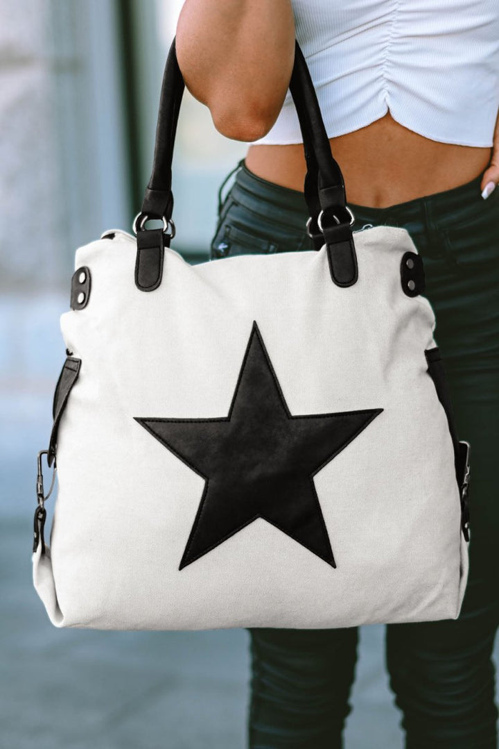 Violette Casual Five-pointed Star Canvas Tote Bag - Rebel Nomad