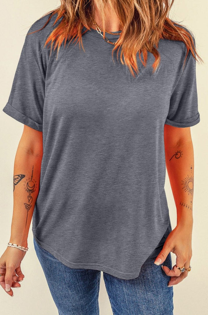 Vivendel Casual Plain Crew Neck Tee - Rebel Nomad