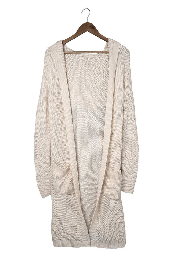 Yasmin Hooded Pockets Open Front Knitted Cardigan - Rebel Nomad