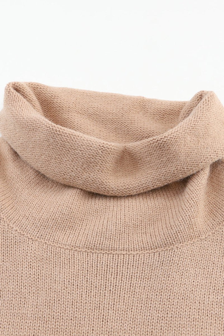 Yun Turtle Neck Drop Shoulder Knit Sweater - Rebel Nomad