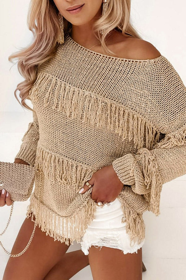 Zendaya Boho Tasseled Knitted Sweater - Rebel Nomad