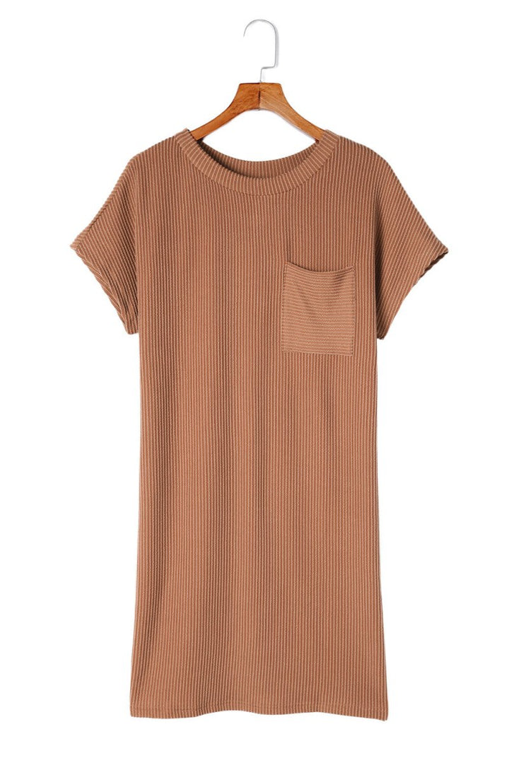 Zoya Ribbed Knit T-shirt Shift Dress - Rebel Nomad